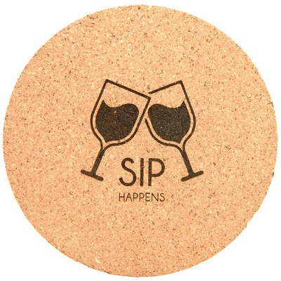 4" Round Cork Coaster