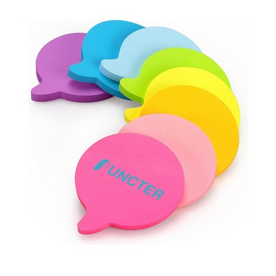 82 Sheets Adhesive Comma Shape Sticky Notes