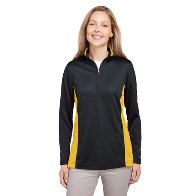 Harriton Ladies' Flash Snag Protection Plus IL Colorblock Quarter-Zip